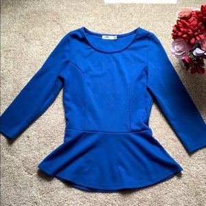 Blue Peplum top